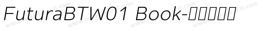 FuturaBTW01 Book字体转换